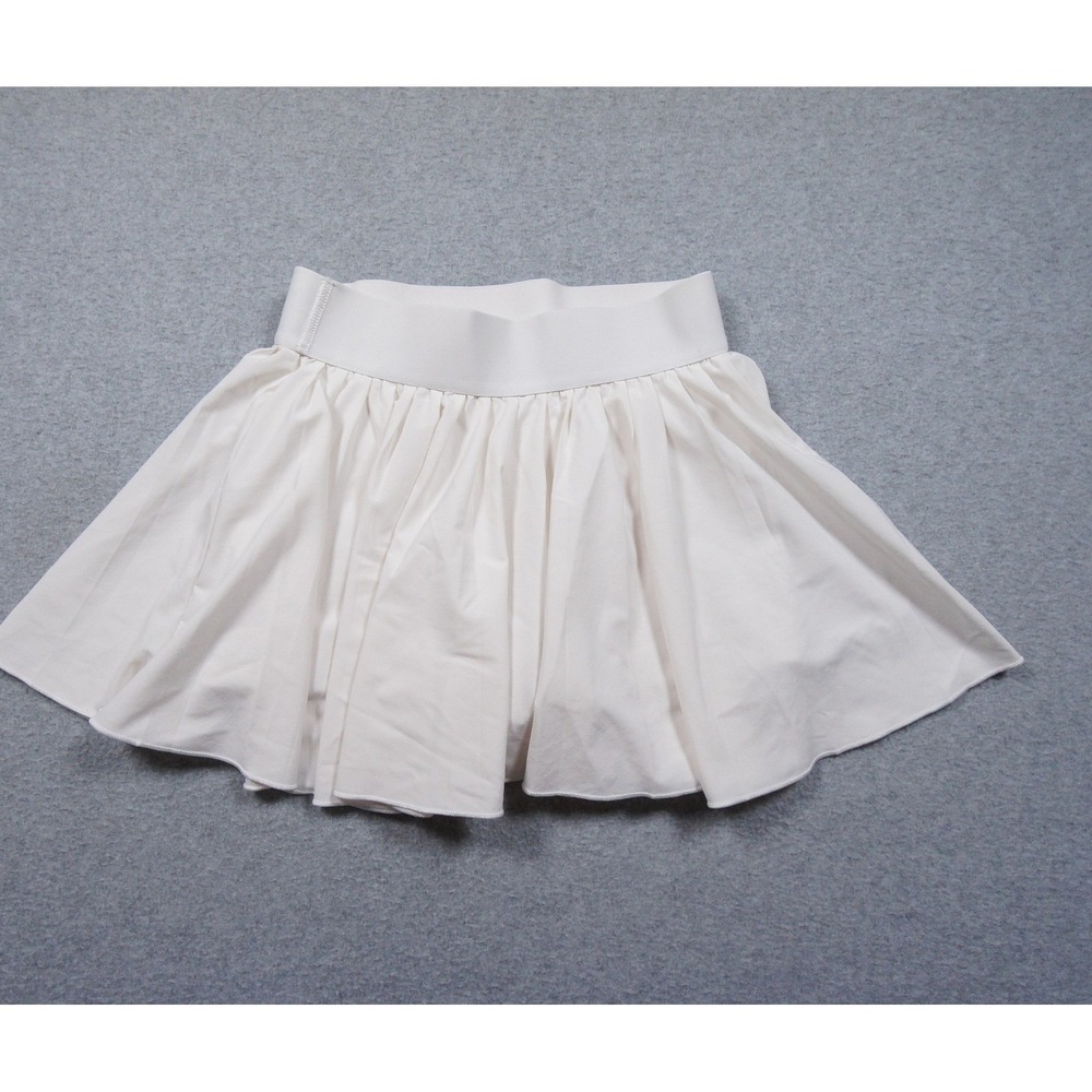 TnAction Tennis Skort Women XS White Athletic Mini Skirt Court Sporty